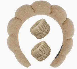 Spa Haarband met polsband beige